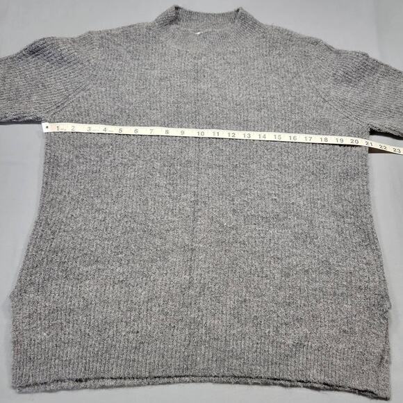 Free Generation Gray Sweater Stretch Preppy Long Bell Sleeves Cozy Womens Size M - Picture 5 of 11